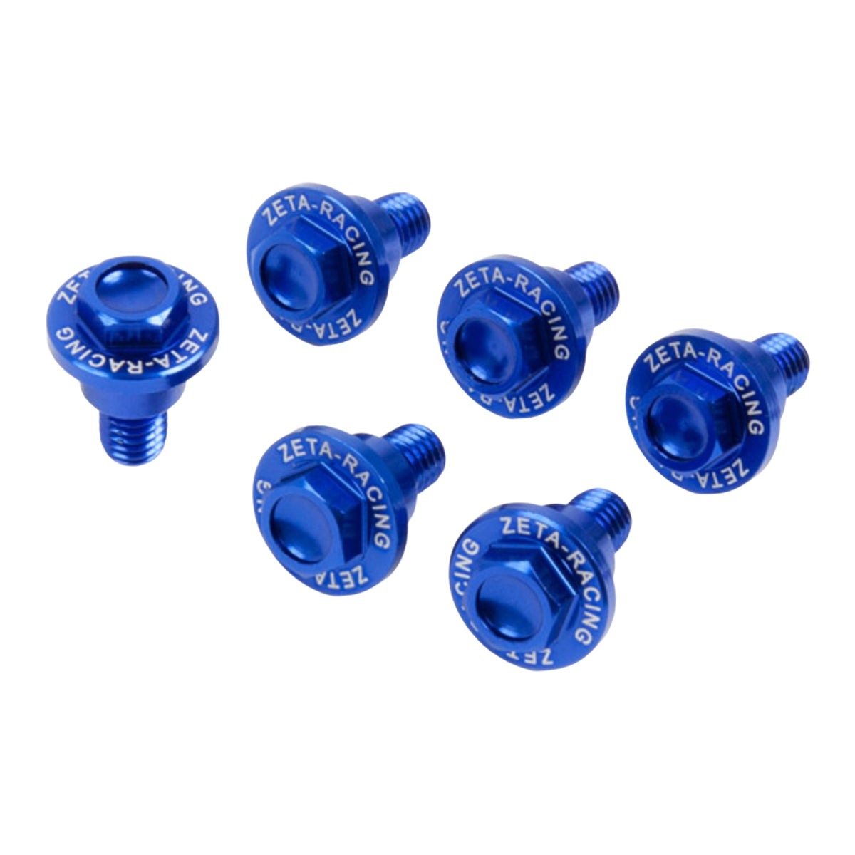 Zeta Fork Guard Bolt Set 6-Piece Yamaha - Blue