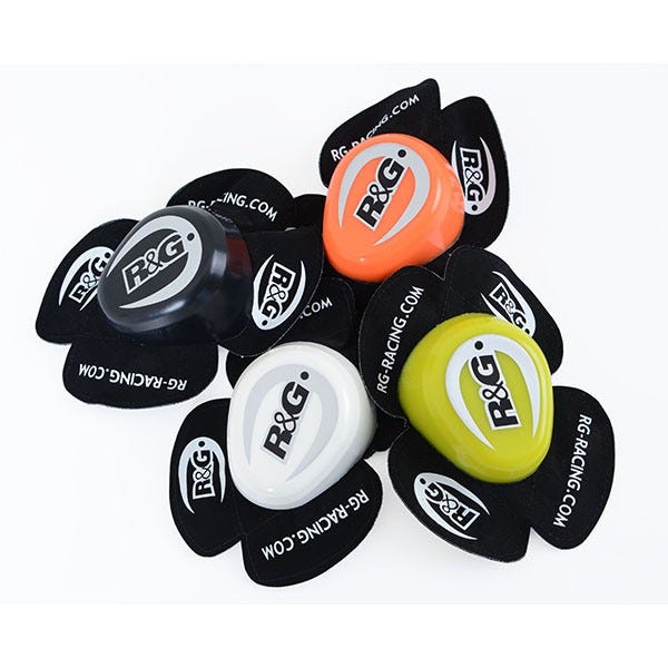 Aero Knee Sliders (wide rear profile) (pair, opaque/white)