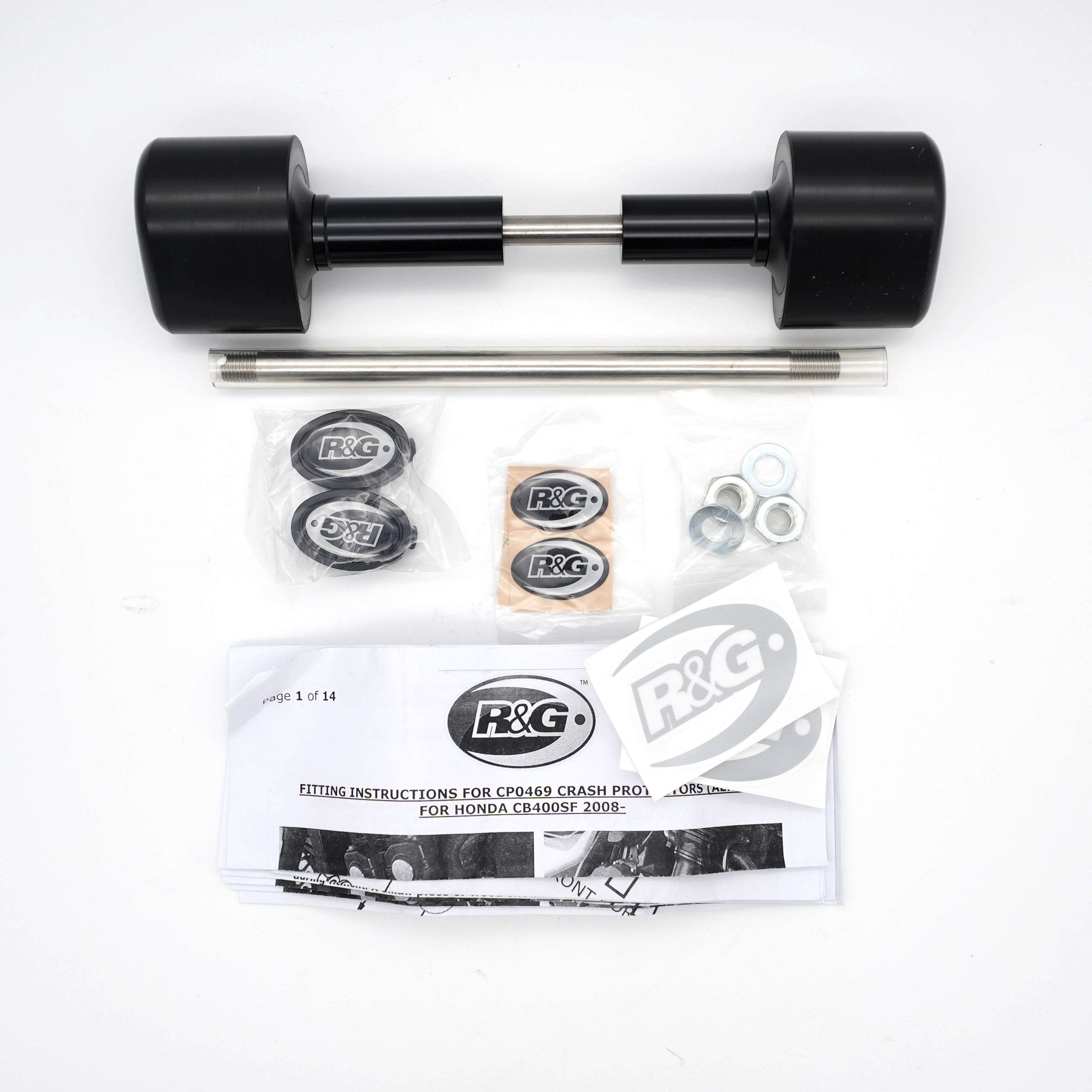 Aero Crash Protectors (white), Honda CB400SF '08-