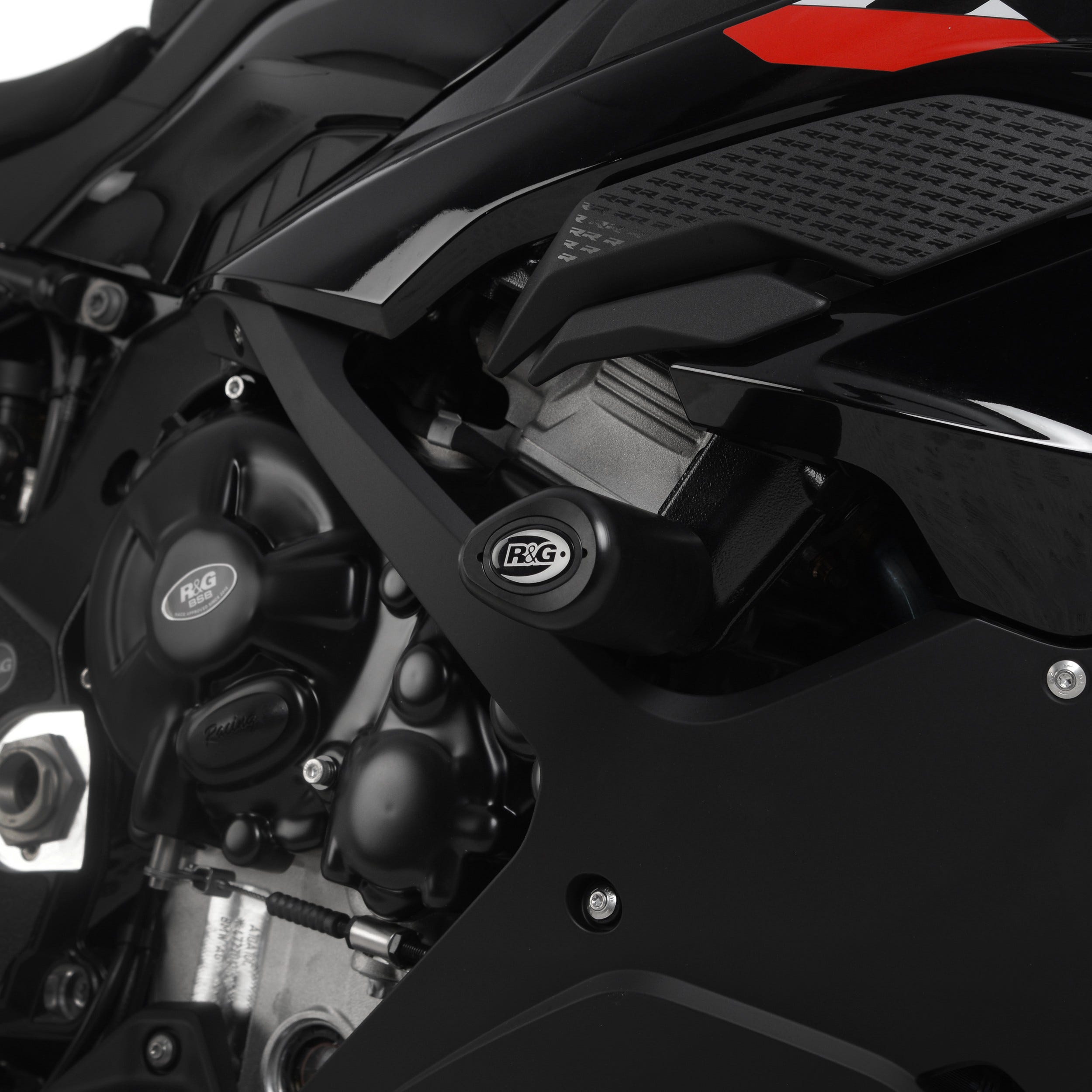 R&G No-cut Aero Frame Sliders WHT, S1000RR '23-/M1000R '23-