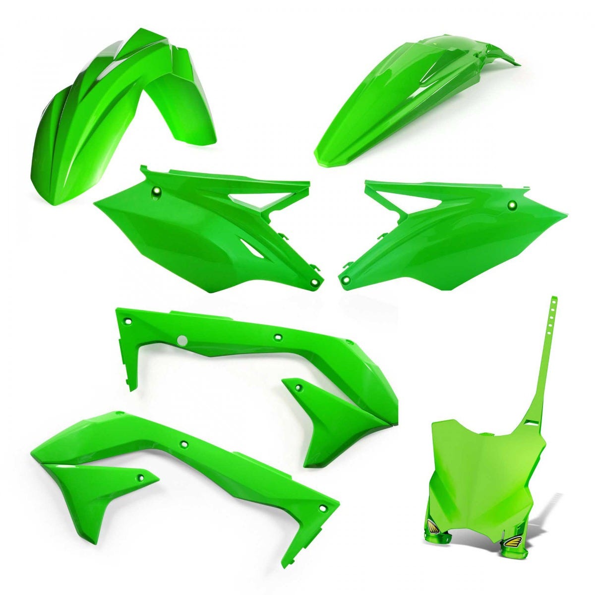 5 PIECES REPLICA KIT KAWASAKI KXF 450 2018 -  Green