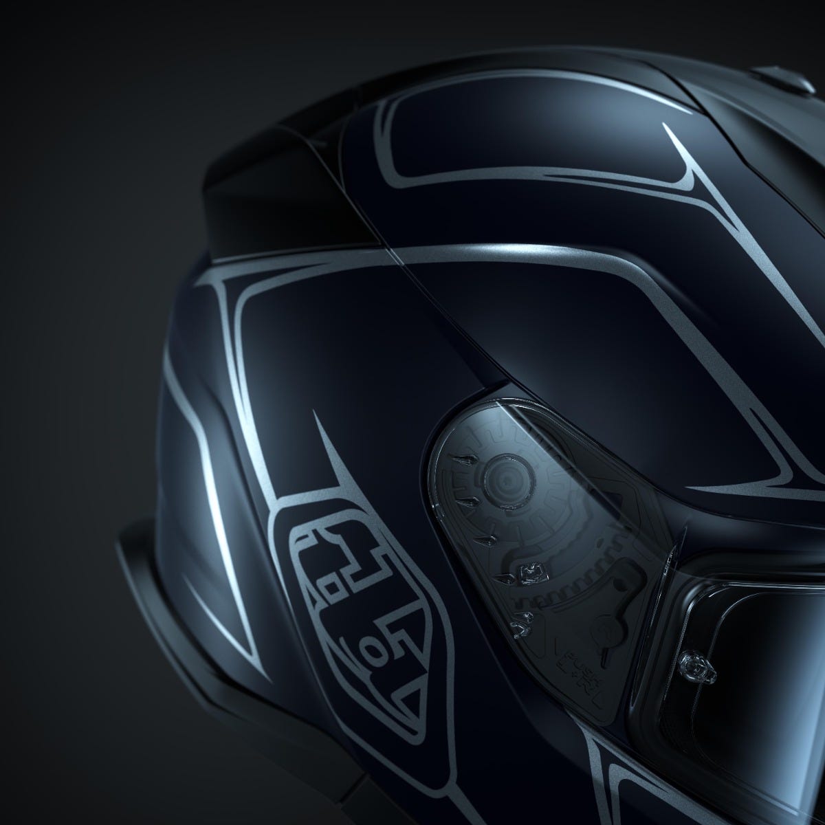 Shark D-Skwal 3 Drone Mat Helmet - Troy Lee Designs - Blue/Silver