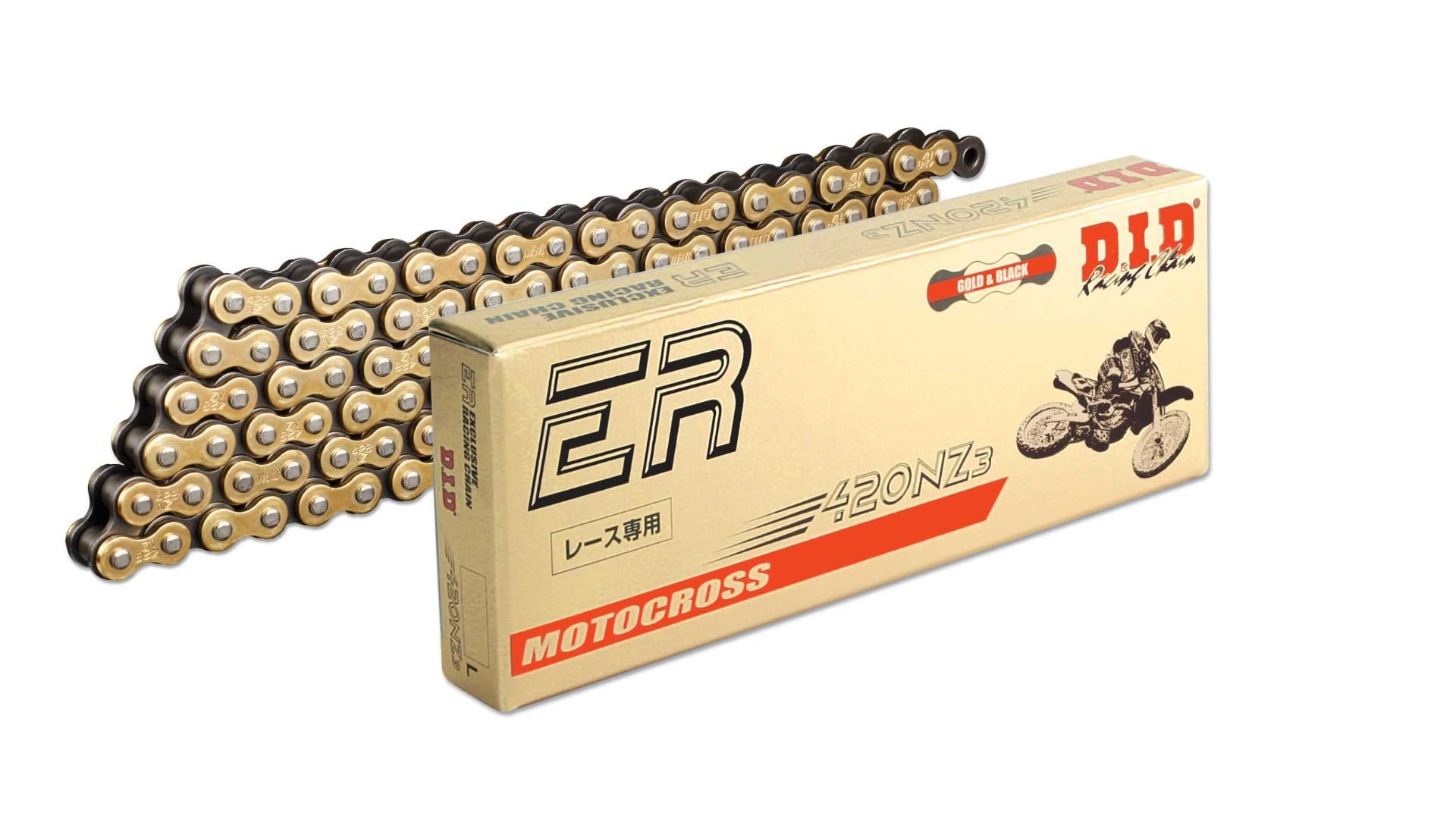 DID #420 NZ3 Racing EX/HD Chain 136L RJ - Clip GOLD