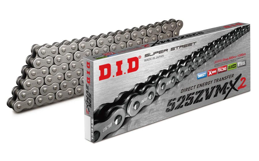 DID #525 ZVM-X2 Super X-Ring HD 124L ZJ - Rivet BK