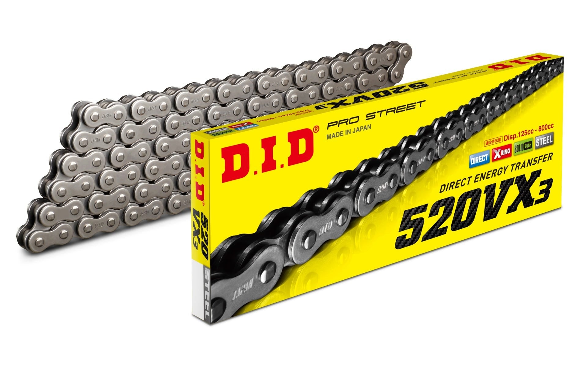 DID #520 VX3 Pro X-Ring 120L ZJ/ZB - Rivet BK