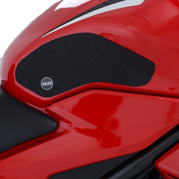 Hon CBR500R CB500F '19-Tank Traction Grips:BLK 2-Grip Kit