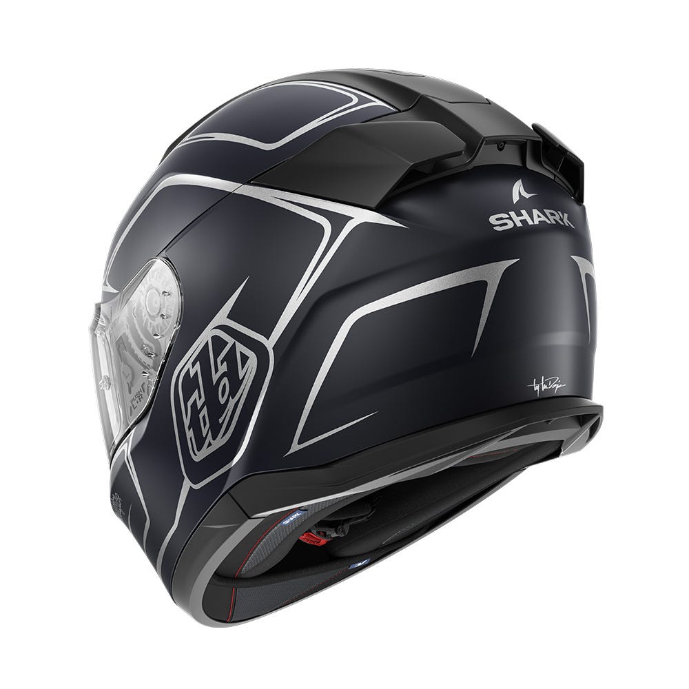 Shark D-Skwal 3 Drone Mat Helmet - Troy Lee Designs - Blue/Silver
