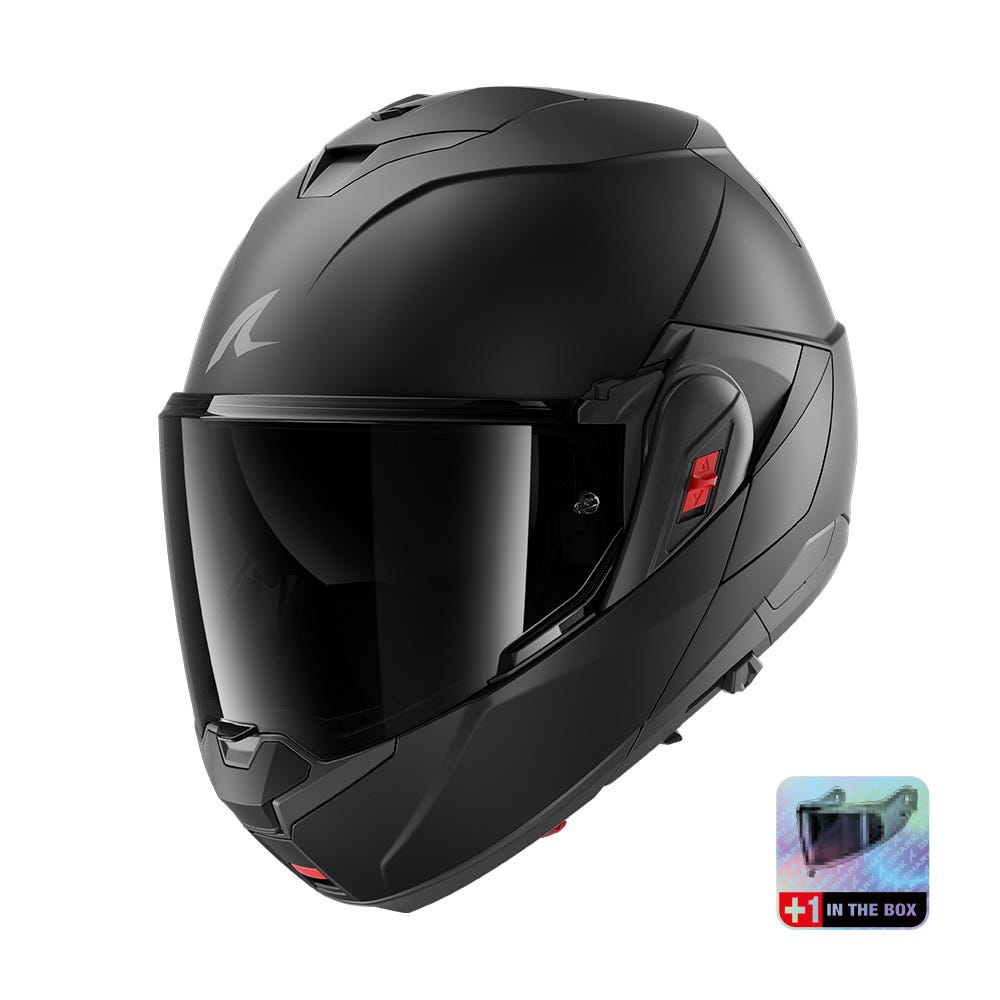 SHARK OXO DARK SHADOW Mat BLACK + VISOR L