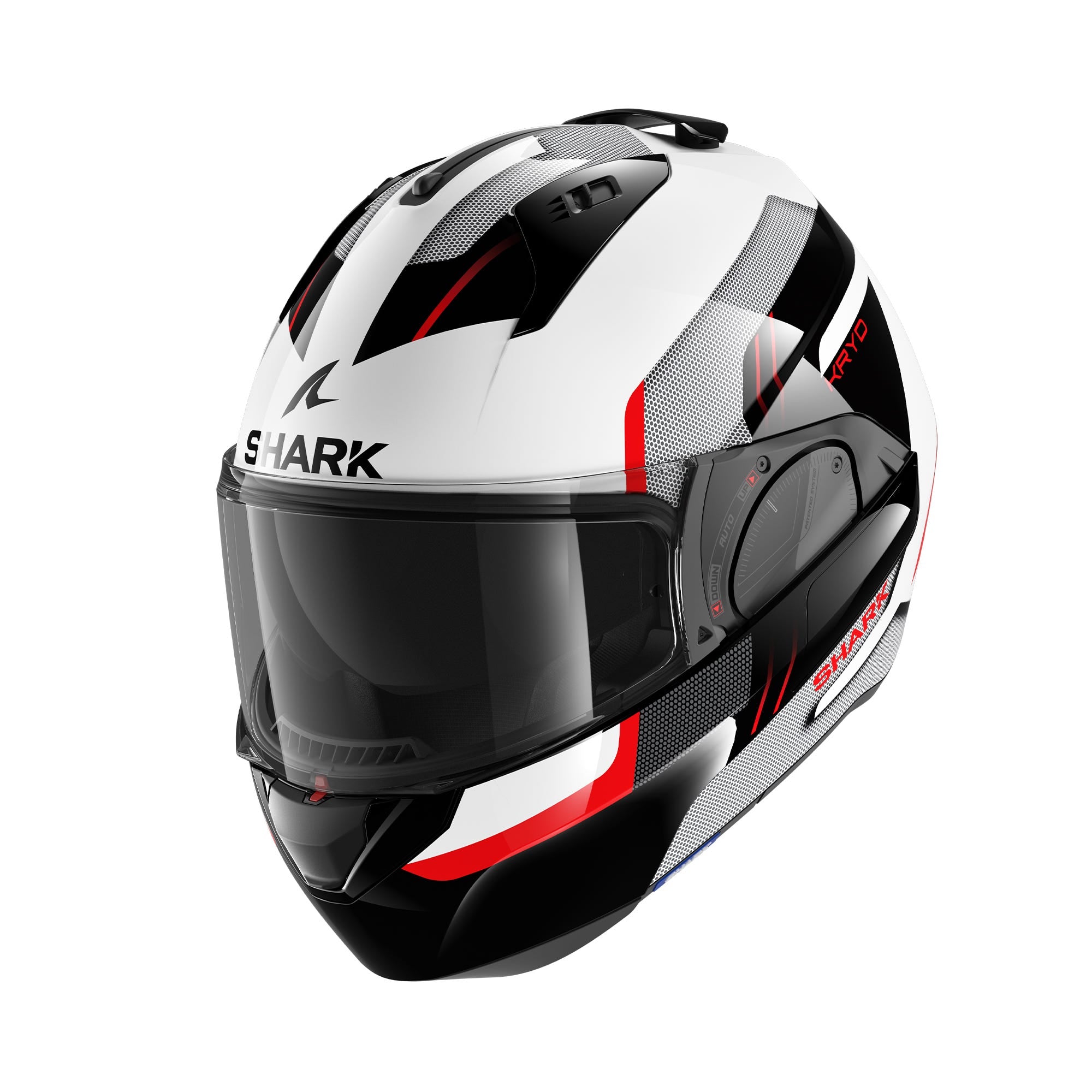 SHARK EVO ES KRYD GLOSS WHT BLK RED XS