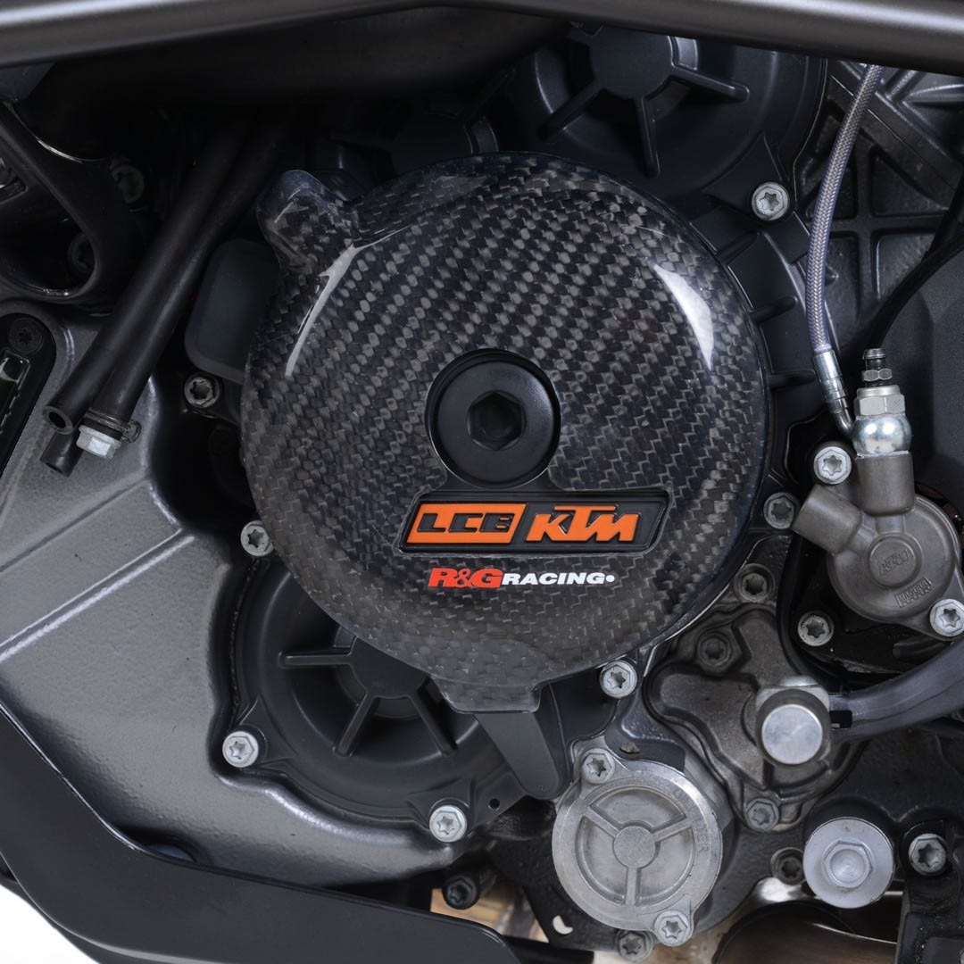 Carbon Engine Case Slider KTM Adv  Adv   Super Duke LHS