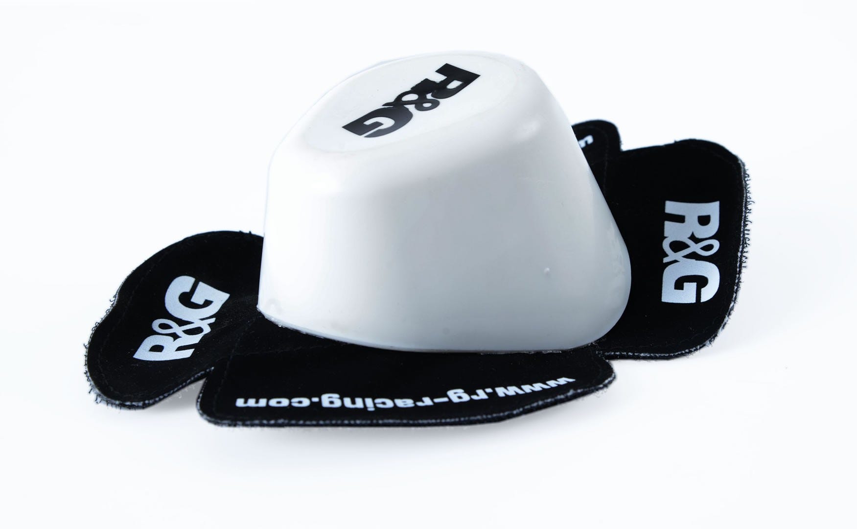Aero Knee Sliders pair, opaque/white (thicker than standard)