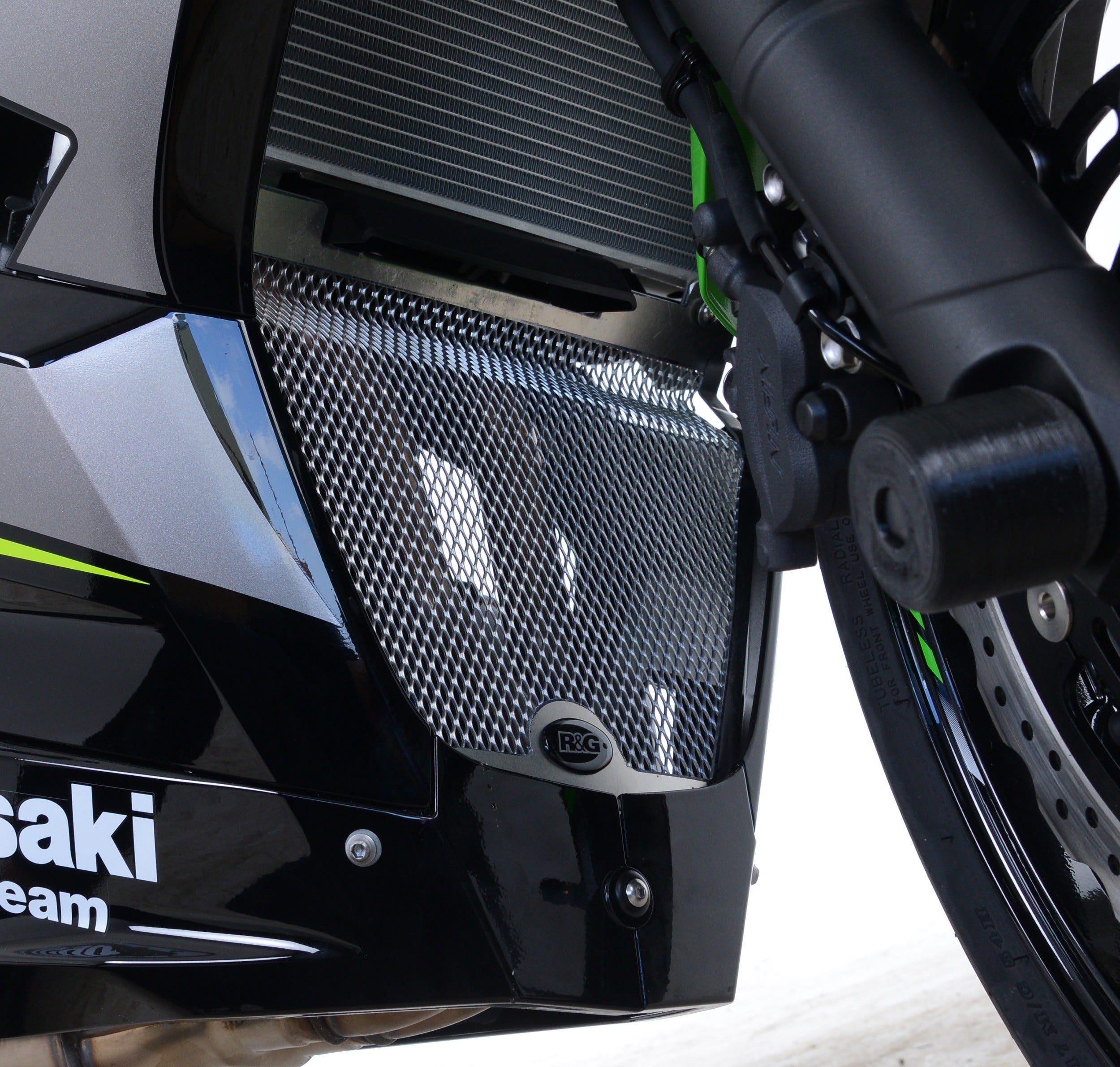Downpipe Grille, TITANIUM, Kawasaki Ninja 400 '18-