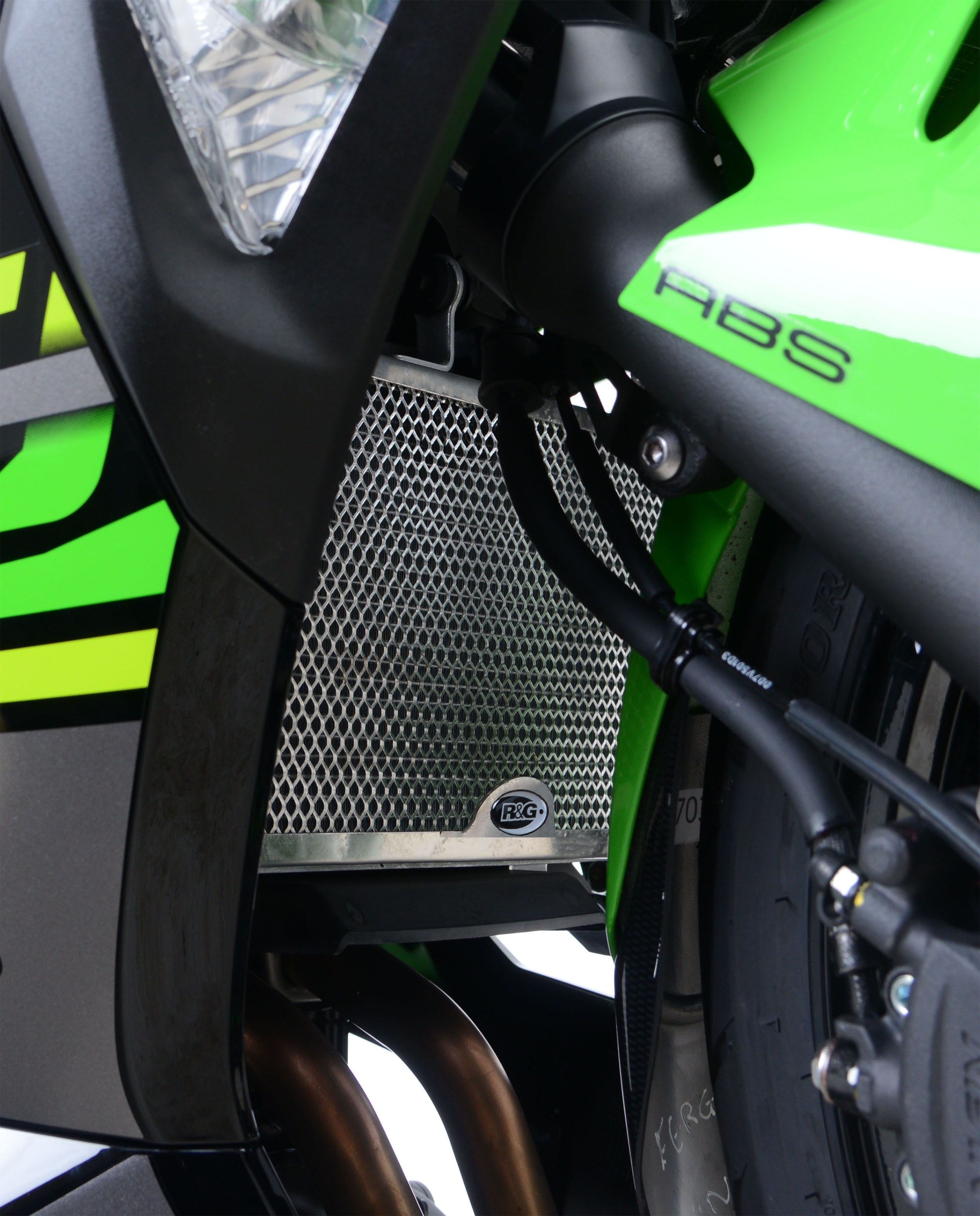 Radiator Guard Alloy, Green Ninja 400