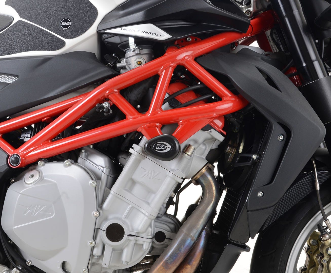 Aero Crash Protectors, (white), MV Agusta Brutale 1090 '13-
