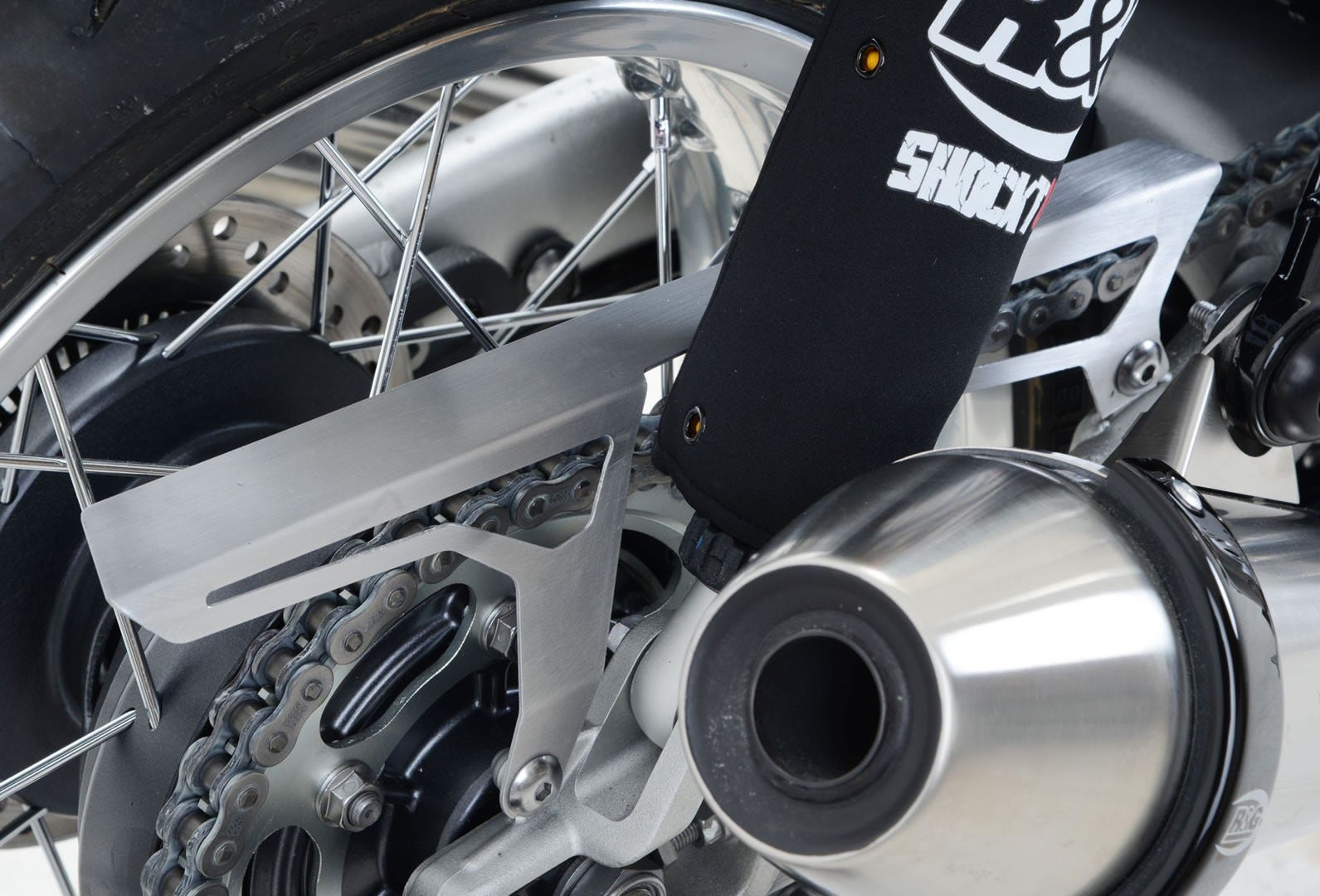 Brushed stainless Chain Guard, Triumph Thruxton 1200/1200R