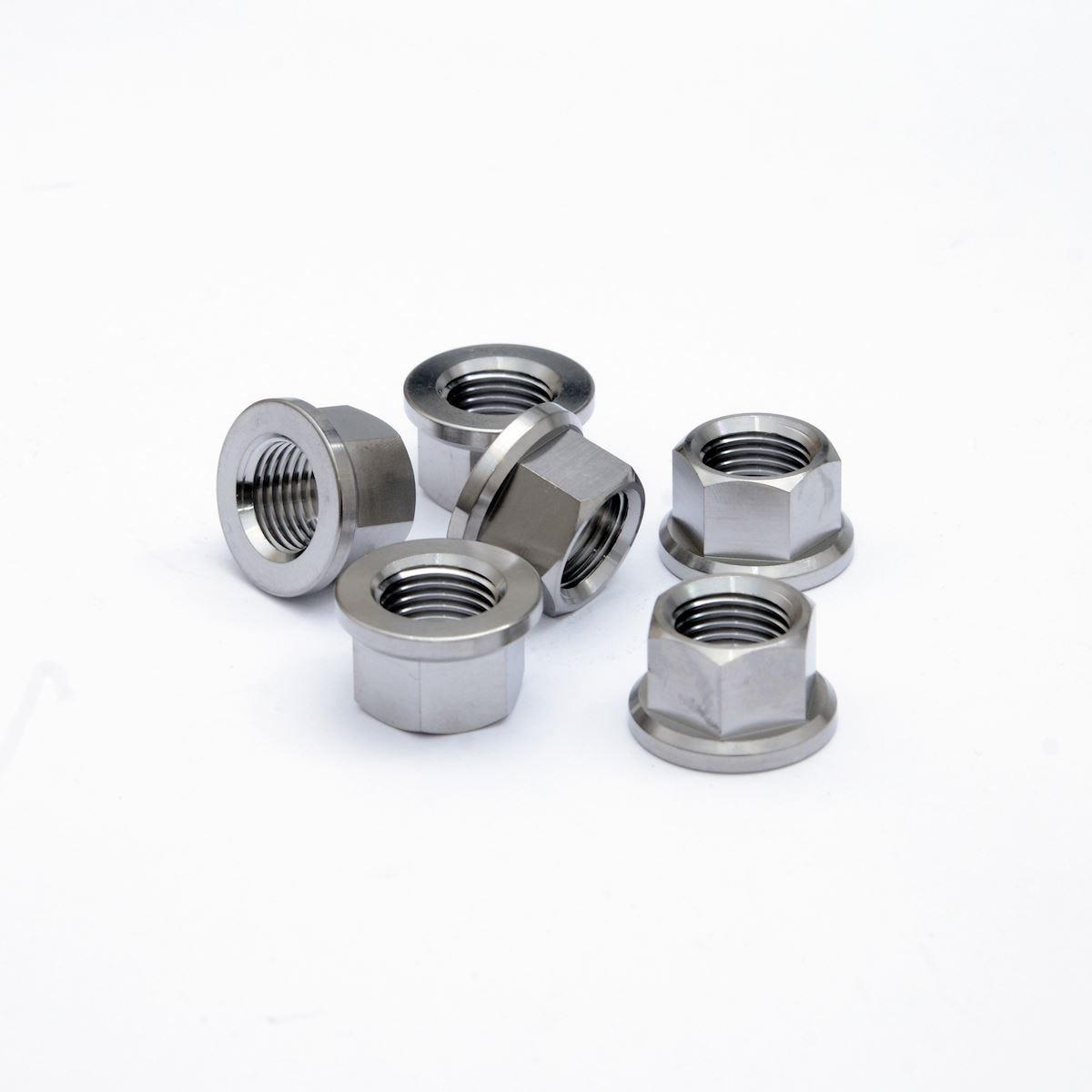 Titanium Sprocket Nut - Titanium - M10X1.5 - 6 pack