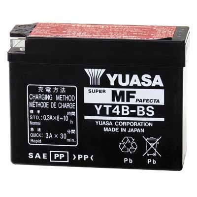 YUASA SUPER MF BATTERY TTR50/90 YT4B-BS